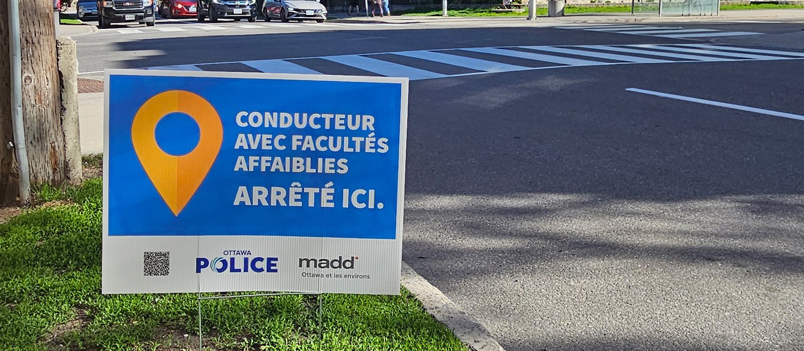 Conducteur avec facultés affaiblies arrêté ici
