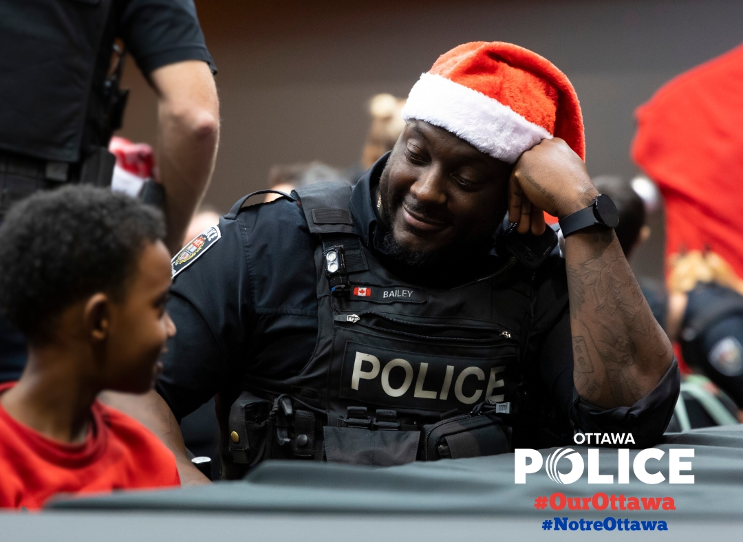 The Ottawa Police's Shop with a Cop Christmas event.
