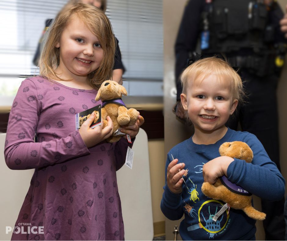 Jack and his sister Tessa visiting Elgin station.