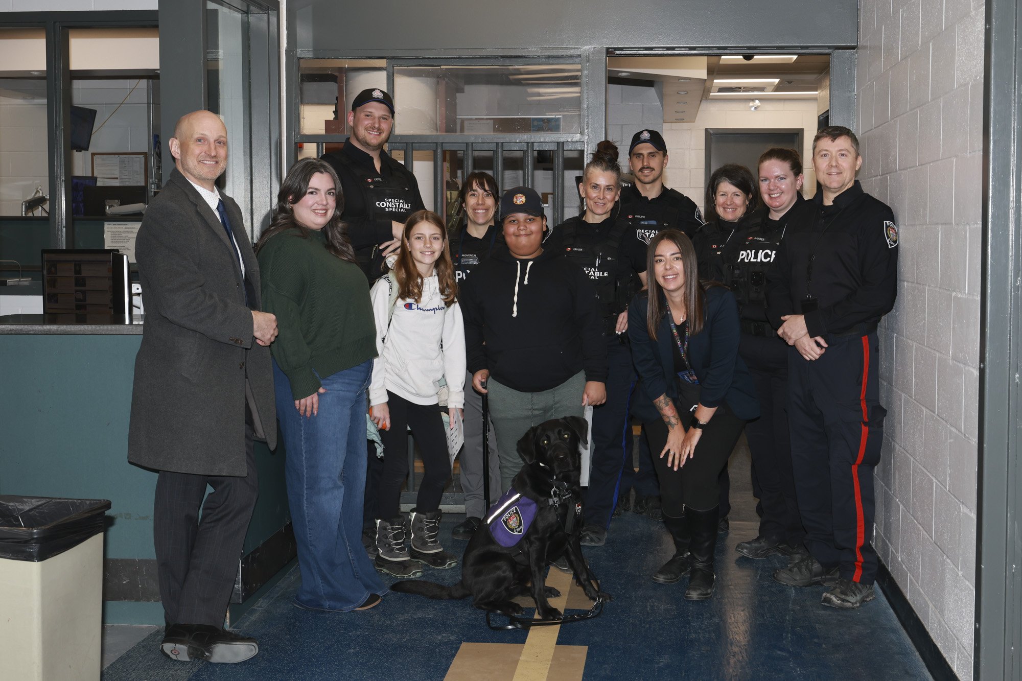 Jayden and the OPS team on his special visit day at central station.