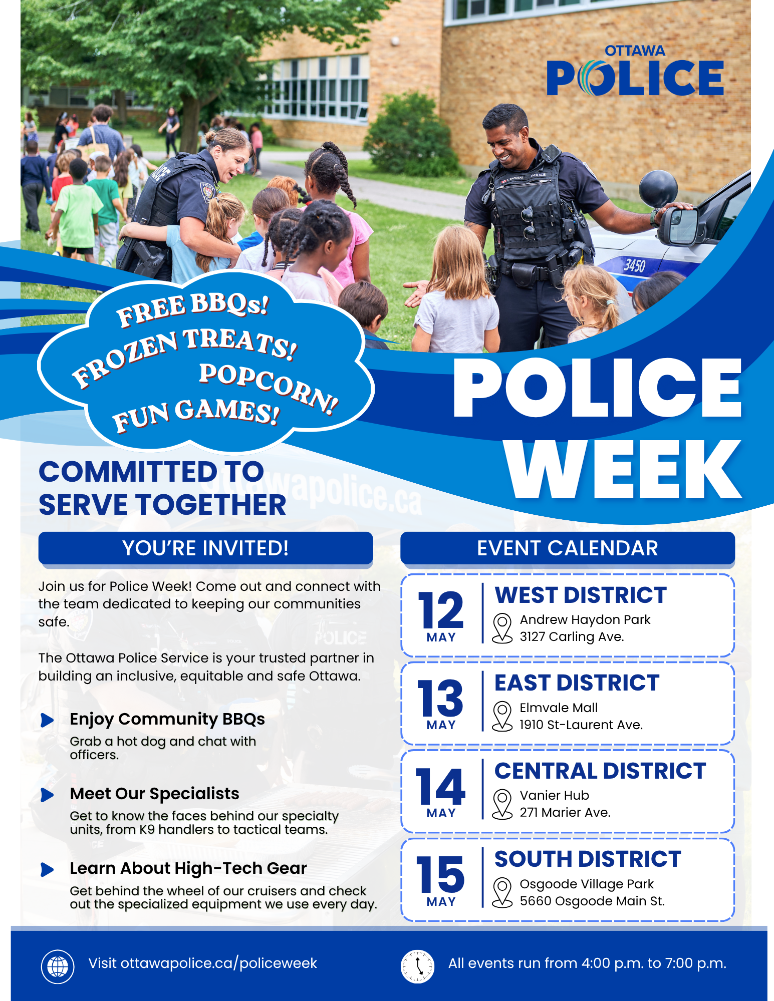 Upcoming Calendar Events for Police Week 2026