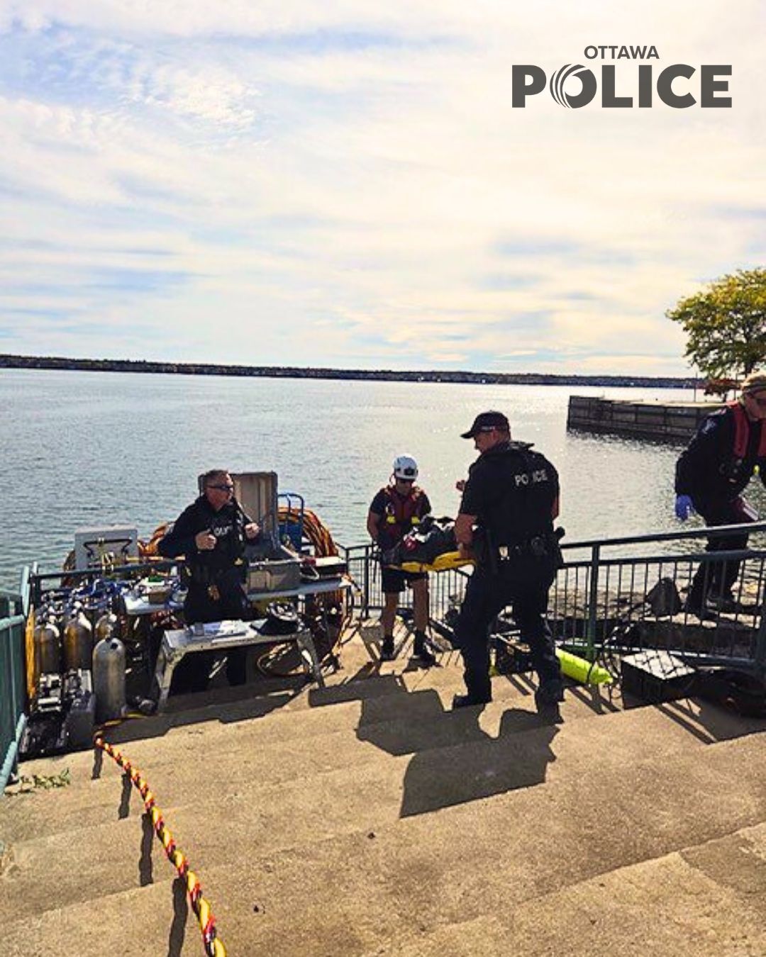 Right Place, Right Time: OPS Marine, Dive, Trails Team Aids Diver in Distress