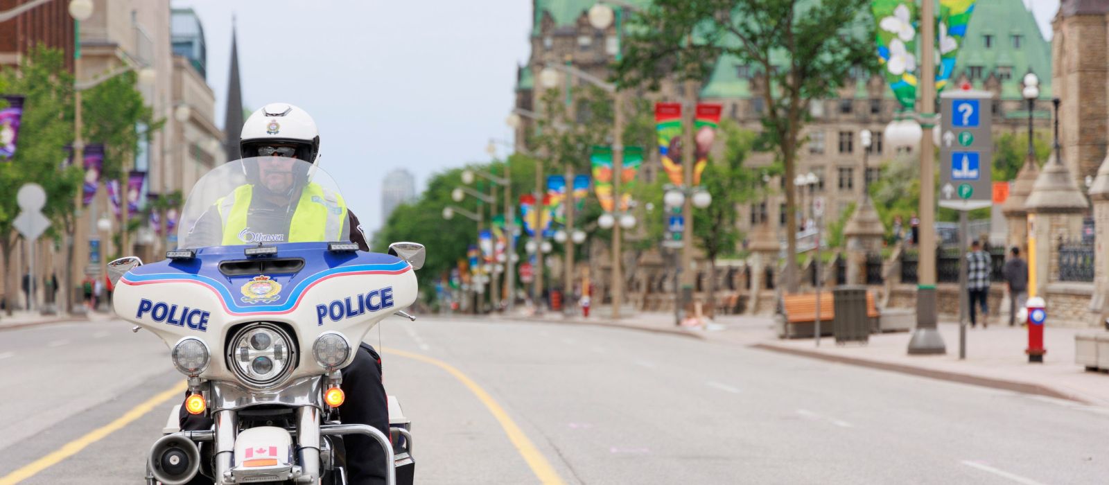 Officer on a motorcycle