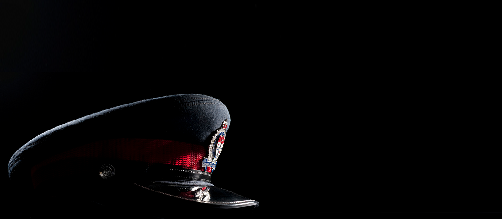 An image of an Ottawa Police Service member's forage hat