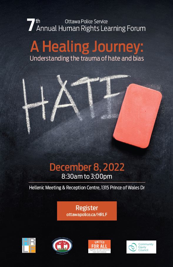 Graphic with details of the Human Rights Learning Forum