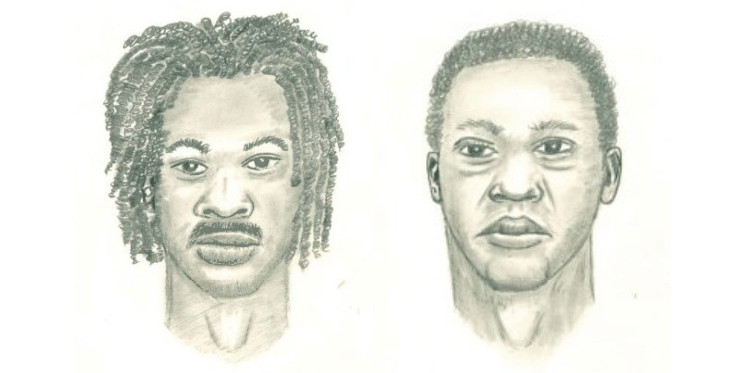 Composite sketch of two homicide suspects