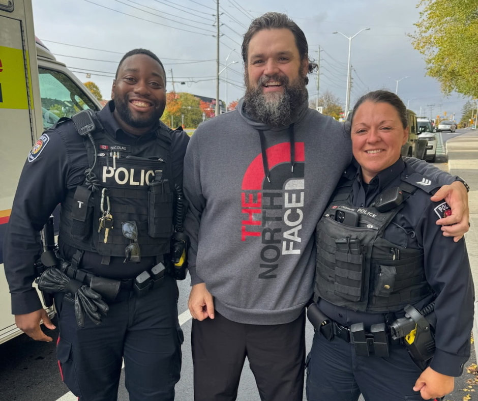 Cst. Nicolas, Jeremie and Sgt. Charron