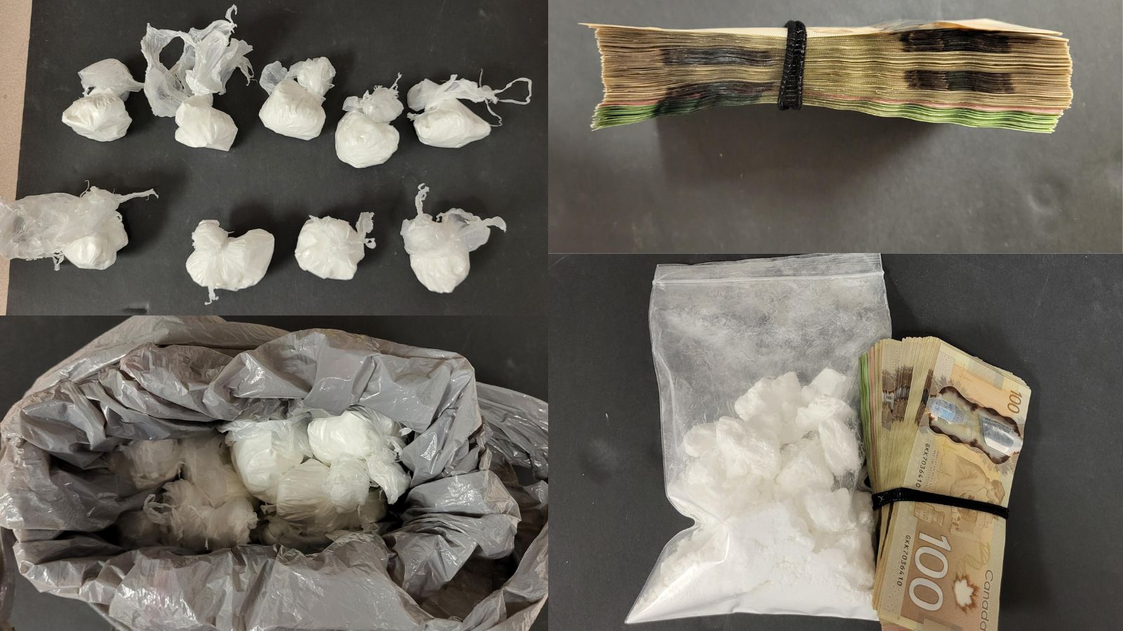 Seized drugs and Canadian currency
