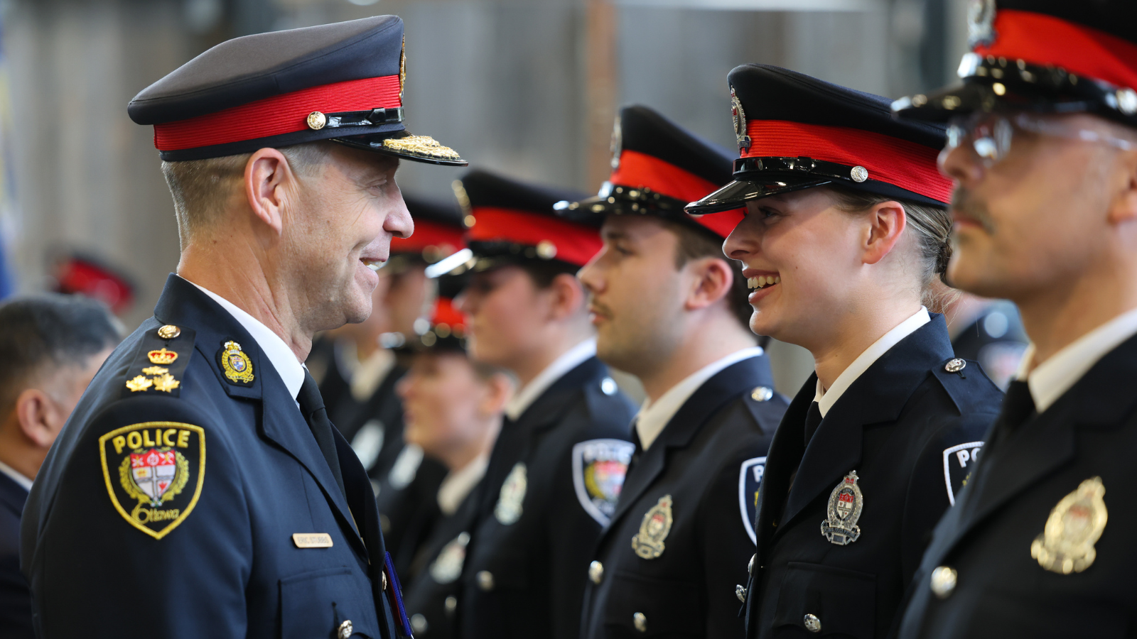 Chief Eric Stubbs inspects class of new OPS recruits