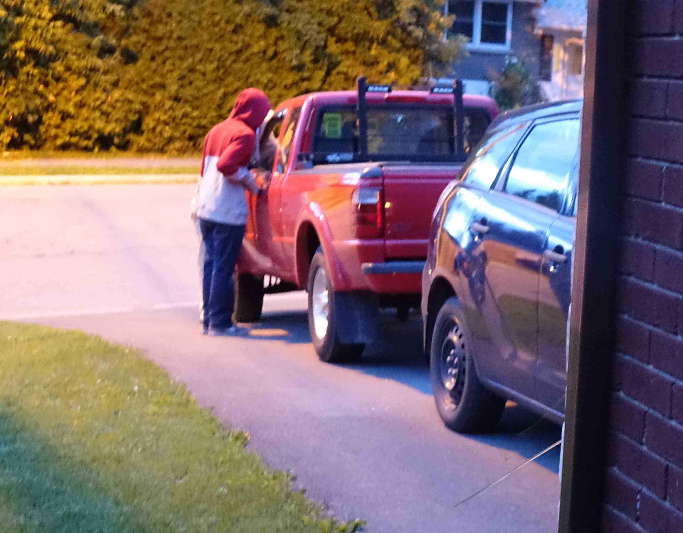 A woman heard noises outside her residence and called 911
