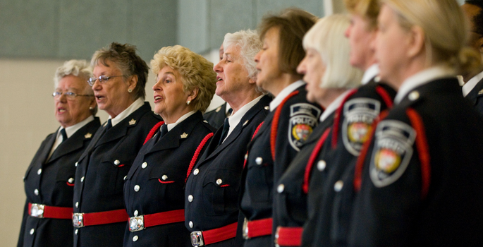 Membres du Chorus se produisant lors d'un événement