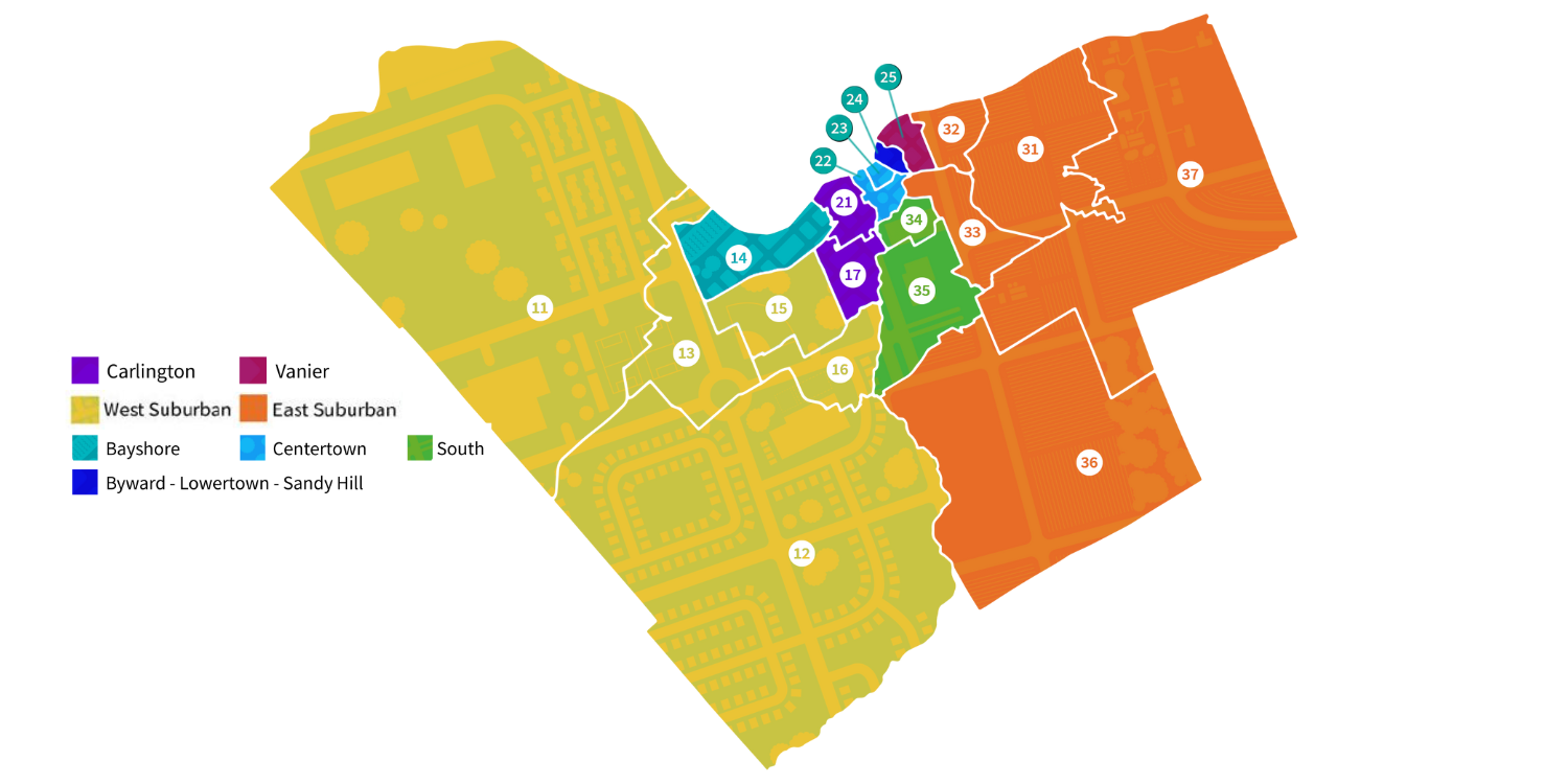 Map of Neighbourhood Resource Team zones