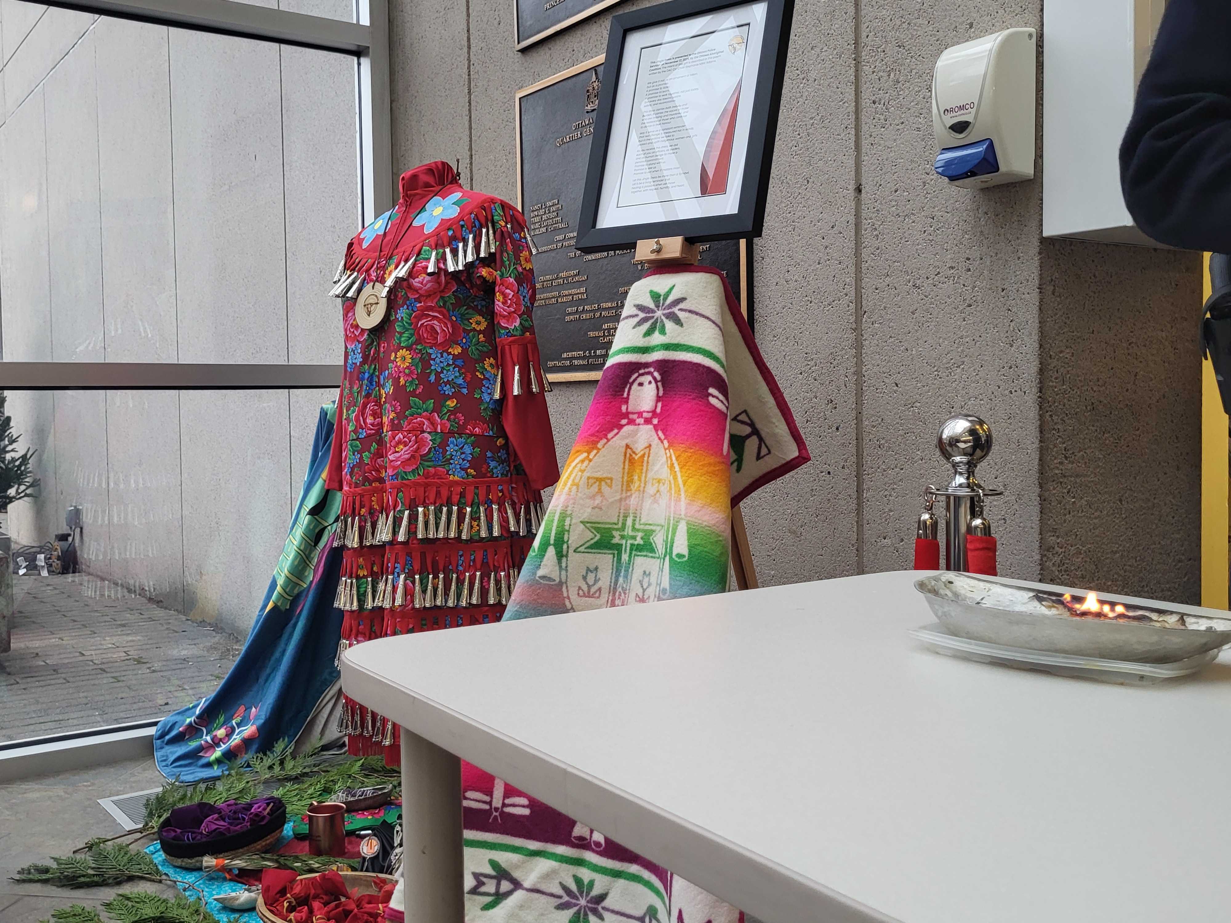 The Jingle Dress in the OPS lobby