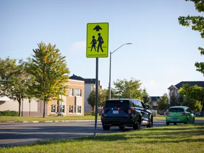 Traffic enforcement in a school zone