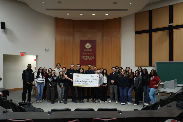 Justice on Ice, Ottawa Police and CHEO for cheque presentation
