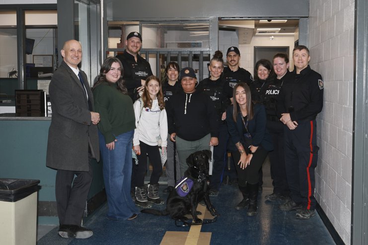 Jayden and the Ottawa Police team on his special day visiting Central station.