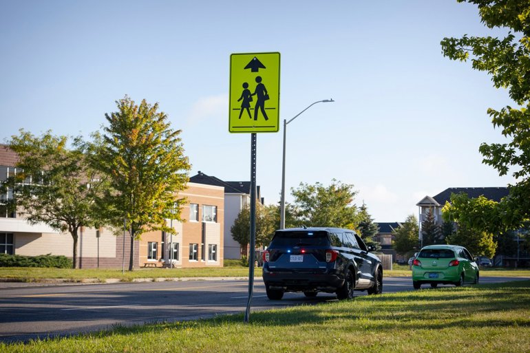 Traffic enforcement in a school zone