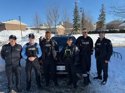 OPS staff at Jules Morin Park for Family Day Lowertown Winter Fest