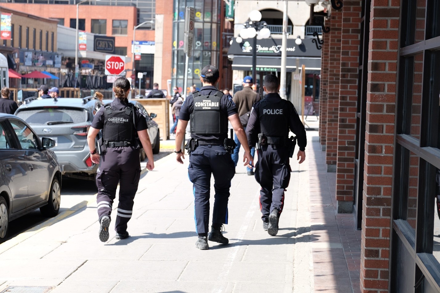 Ottawa Police members walking downtown