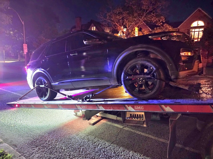 Vehicle impounded at a traffic stop